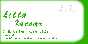 lilla kocsar business card