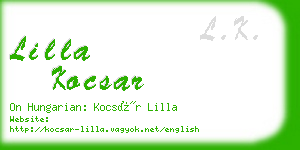 lilla kocsar business card